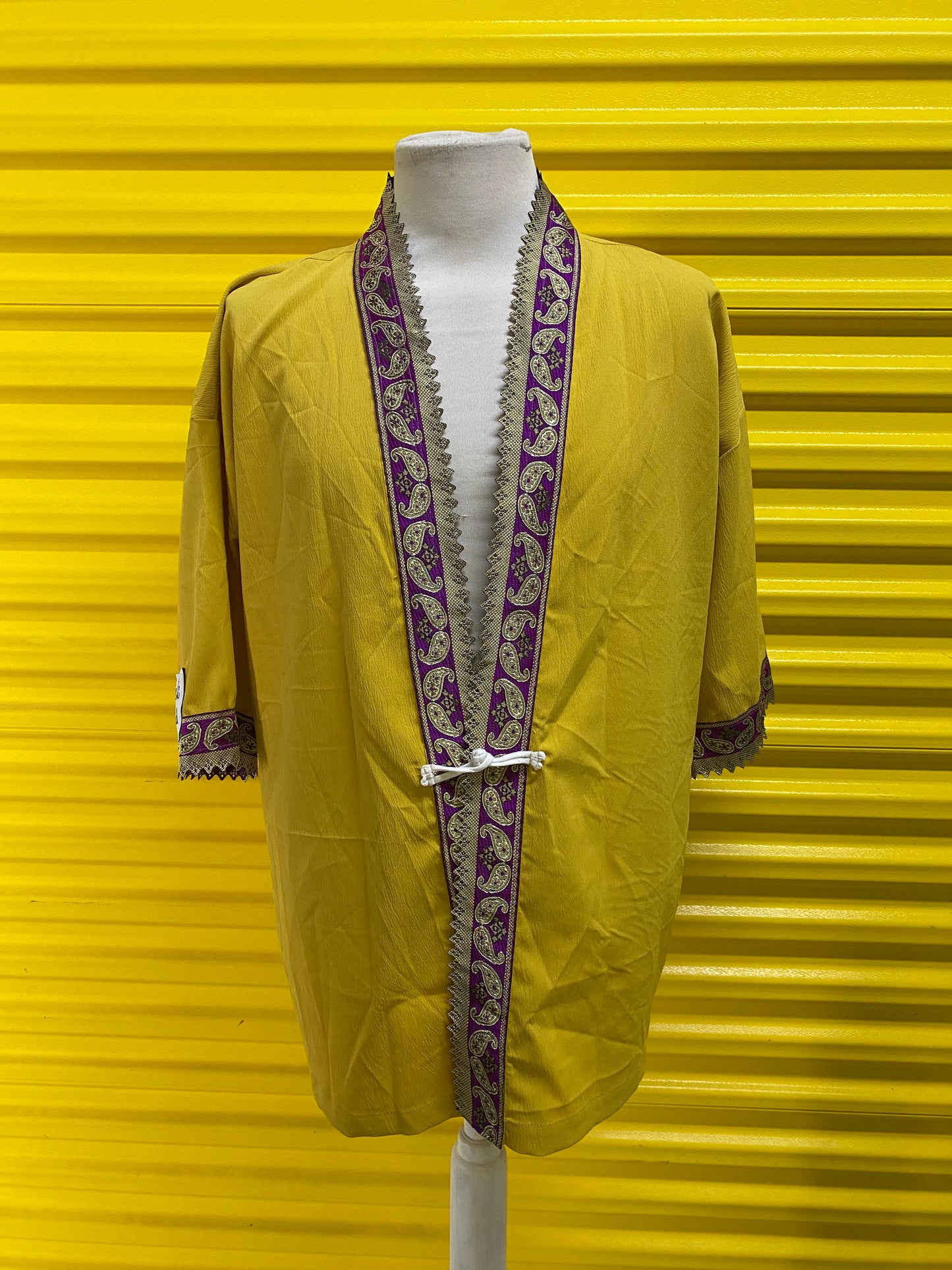 kimono unisexe jaune