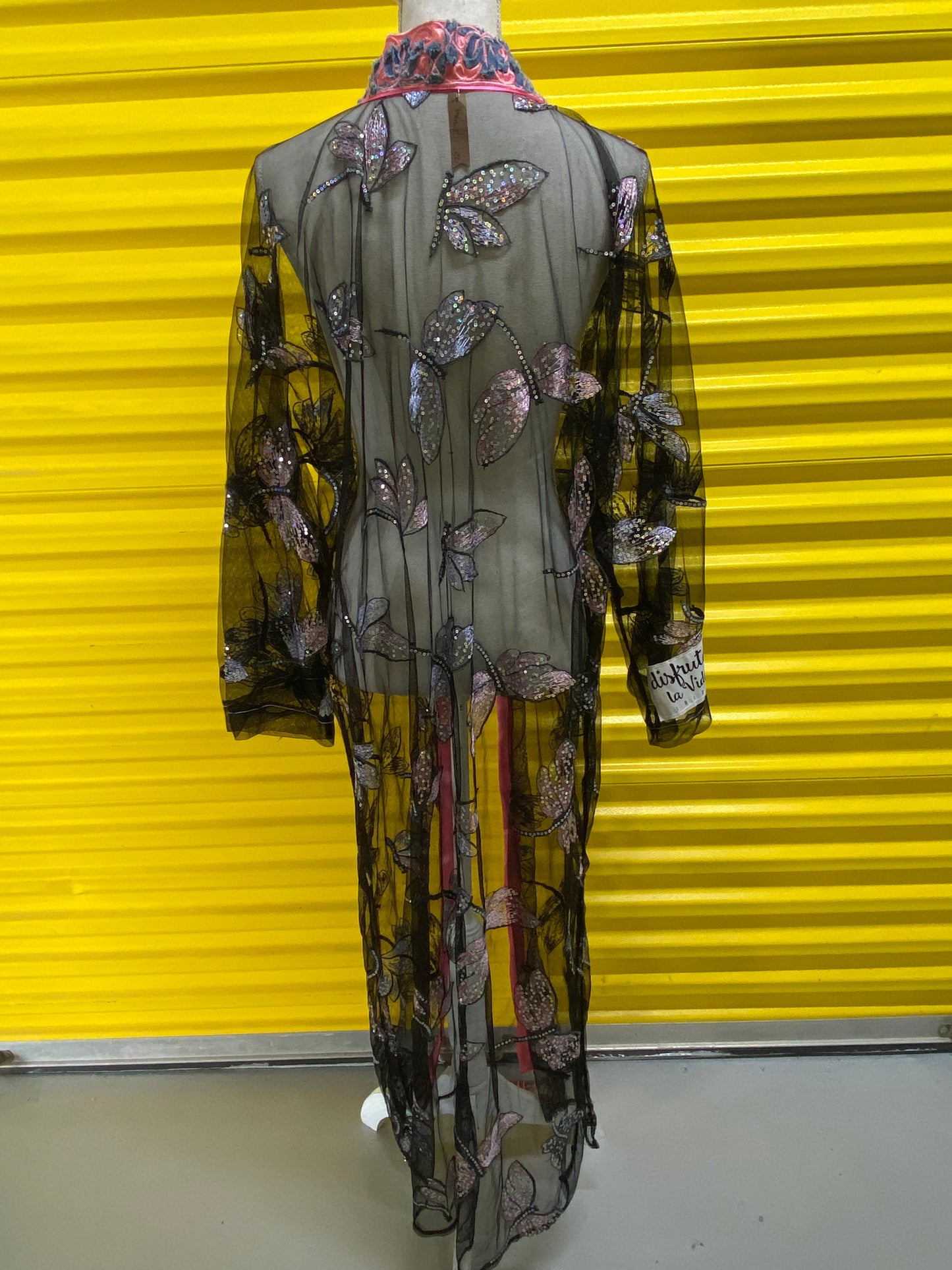 kimono transparent noir