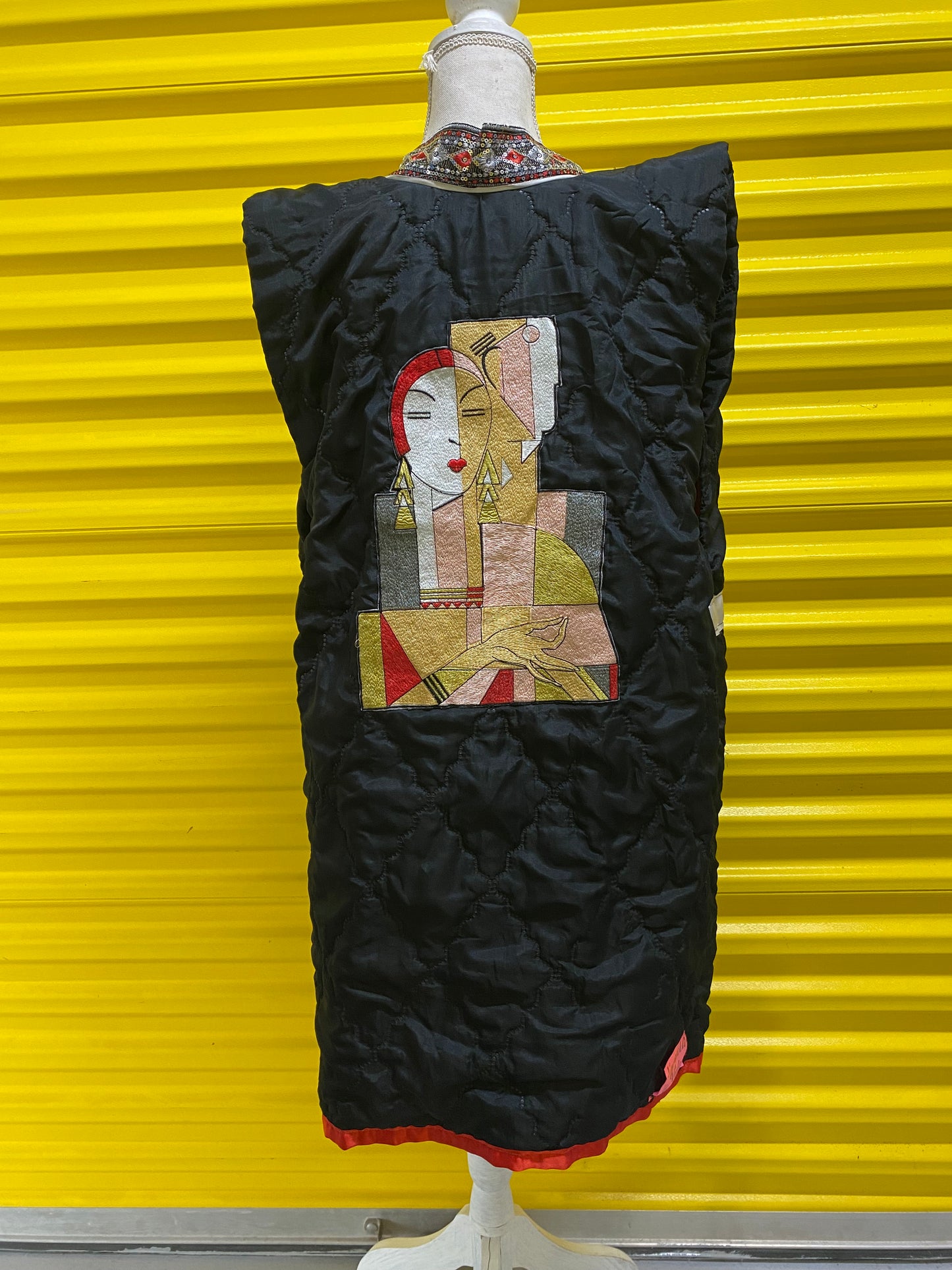veste sans manches matelassé noire
