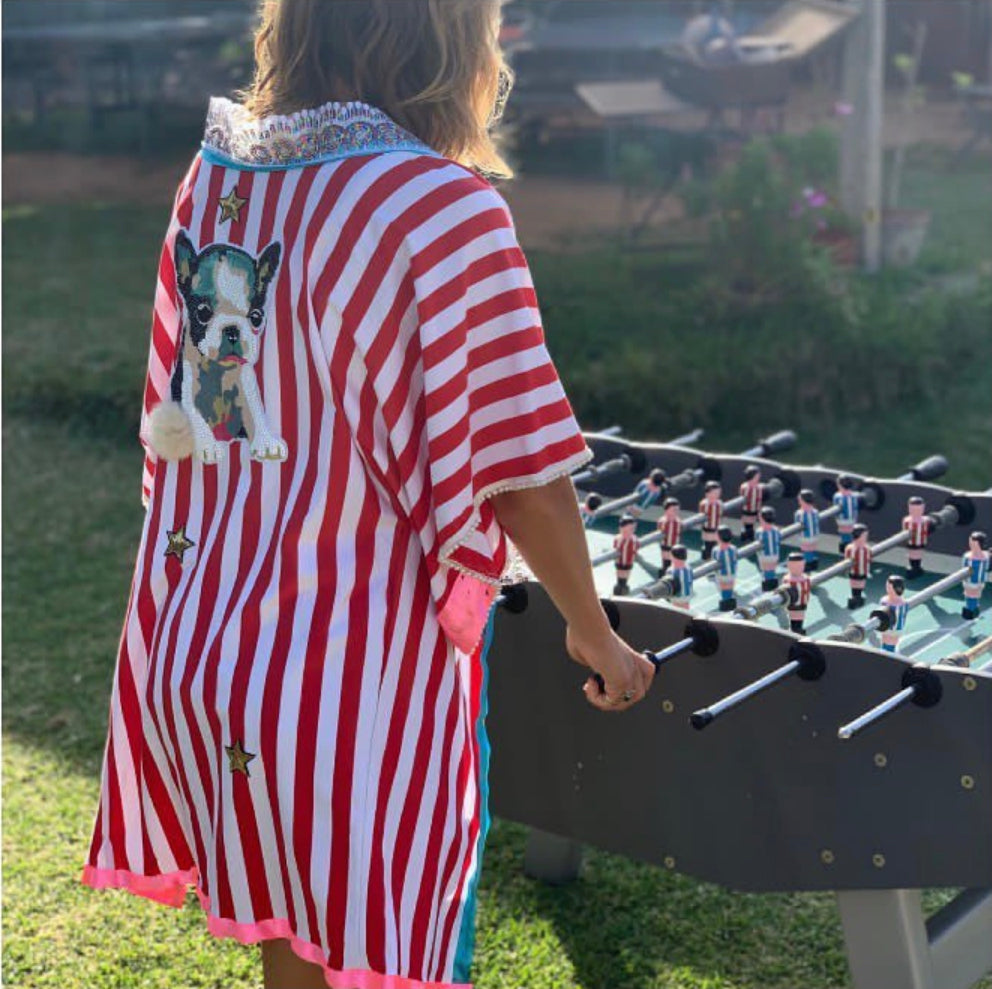 kimono jersey rayure