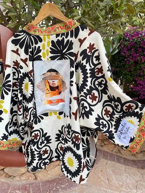 kimono motif polynésien