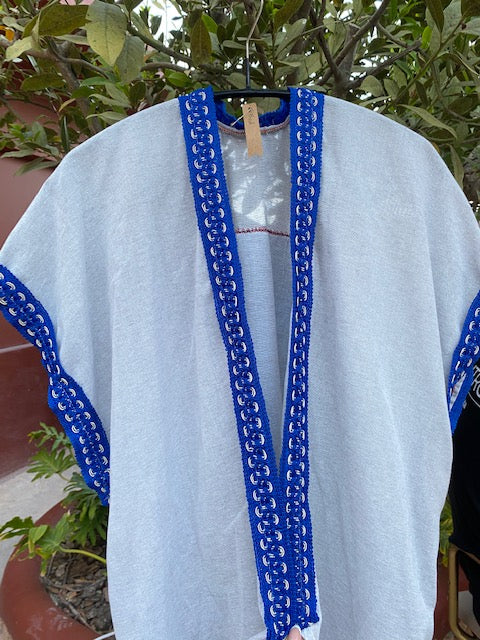 kimono en lin gris