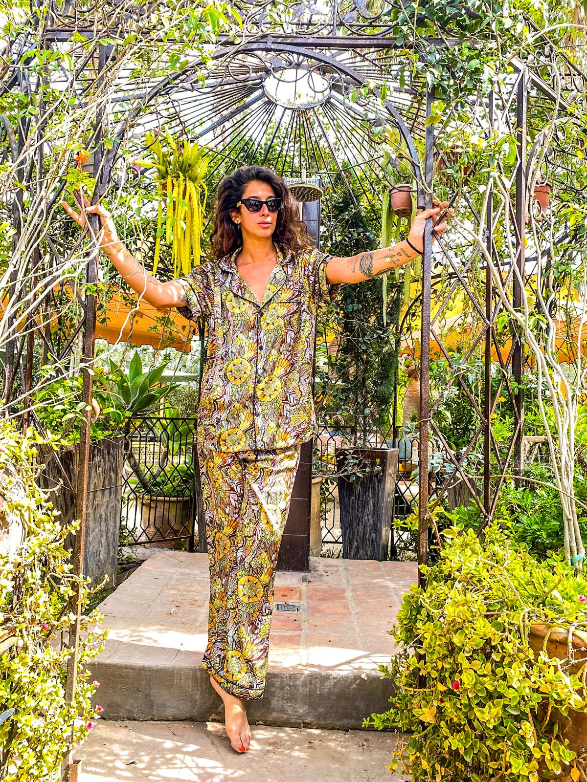 pyjama floweer gold