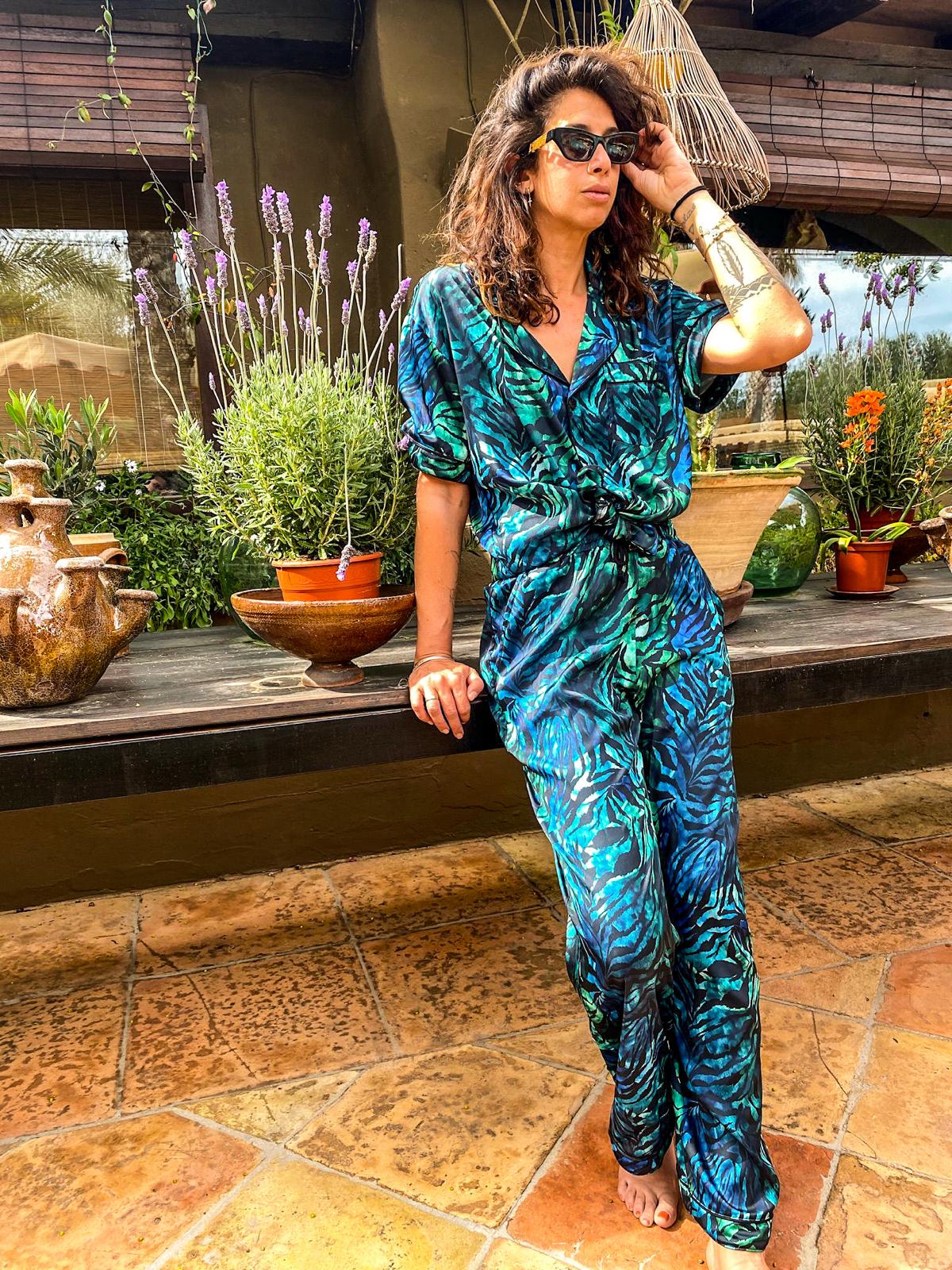 Pyjama Zebra Blue unisexe