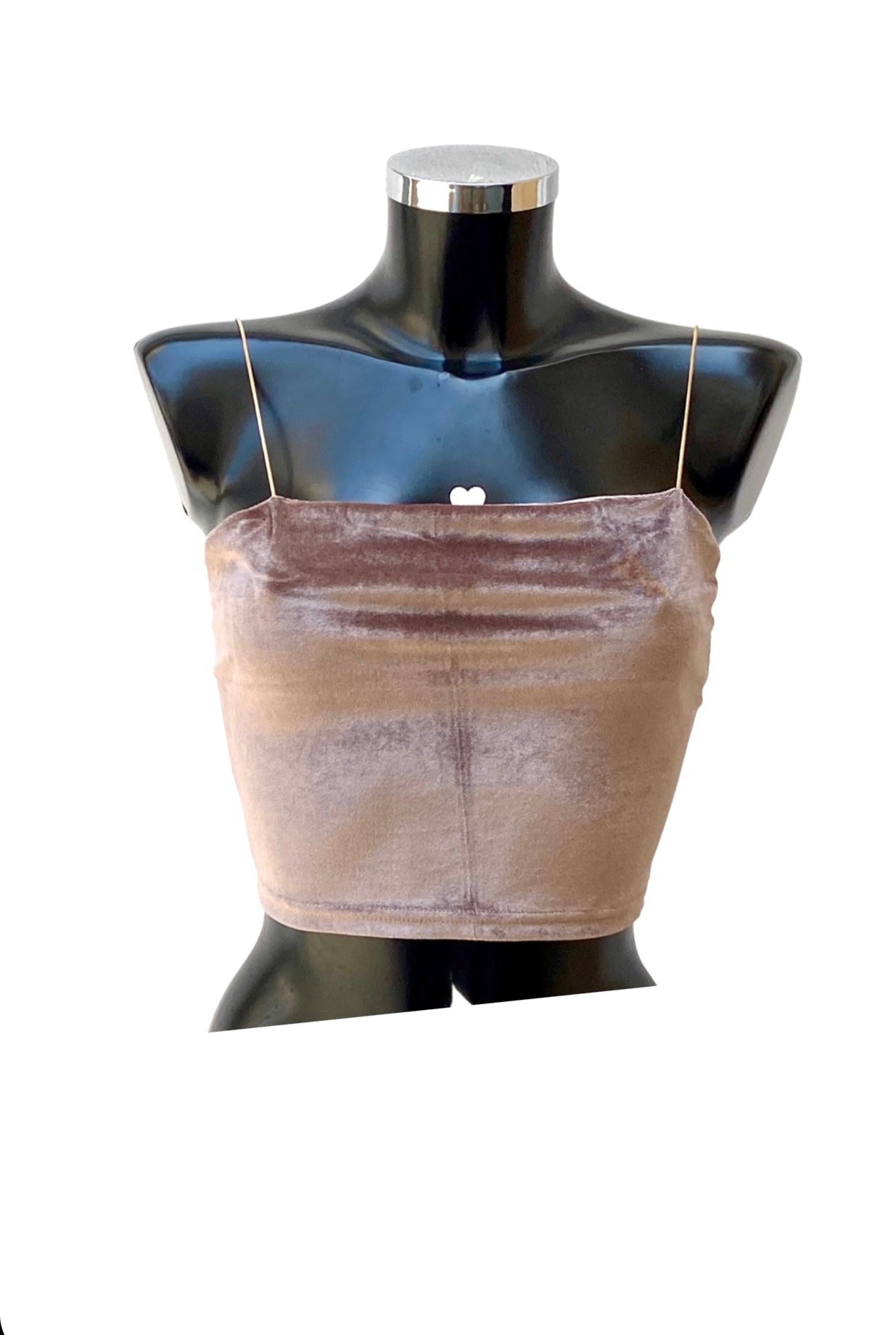 top velours taupe