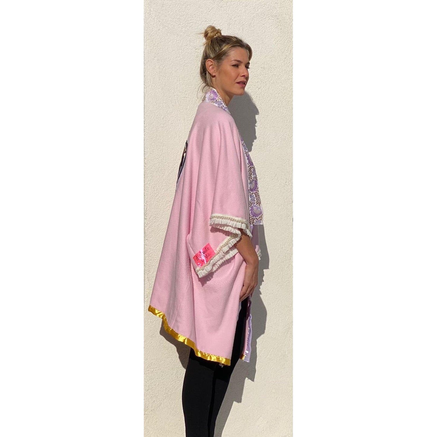 Kimono en polaire rose Disfruta la vida Ibiza
