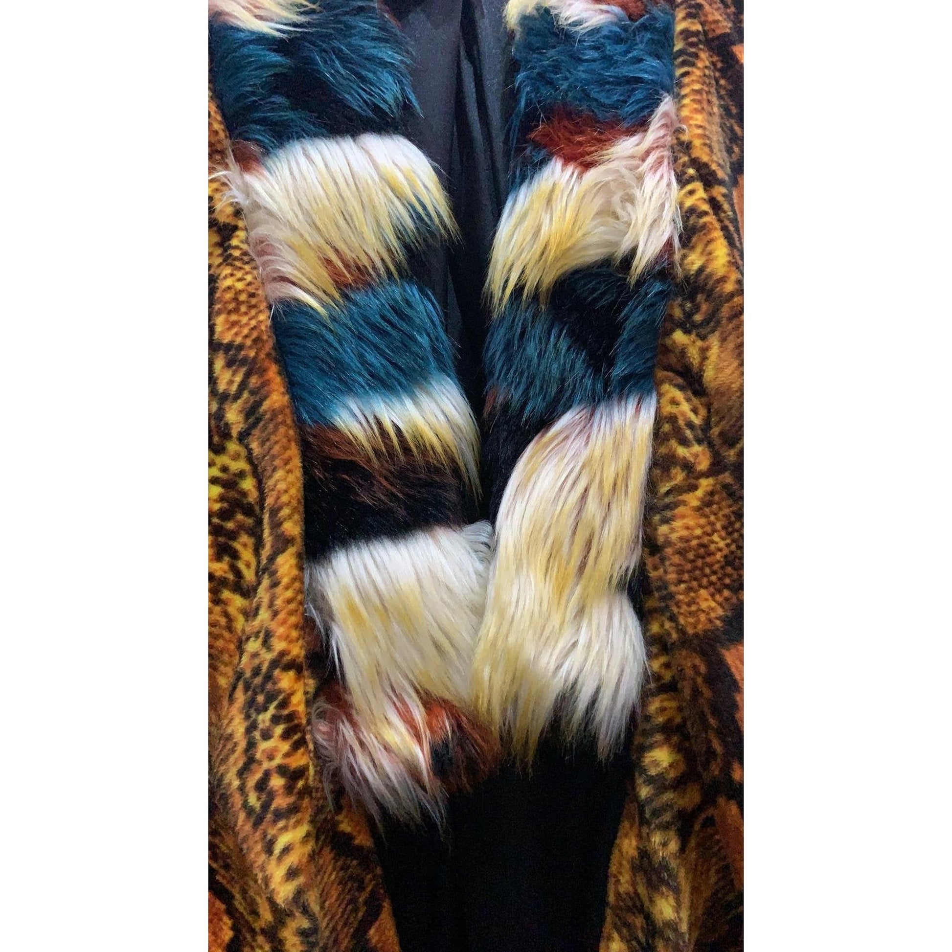 Kimono fourrure végan serpent Disfruta la vida Ibiza