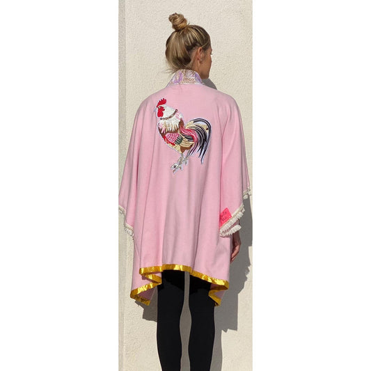 Kimono en polaire rose Disfruta la vida Ibiza